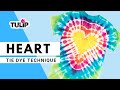 How to tie dye heart shape pattern with tulip