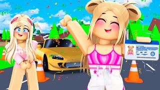 MY SISTER GOT HER DRIVERS LICENSE IN ROBLOX!