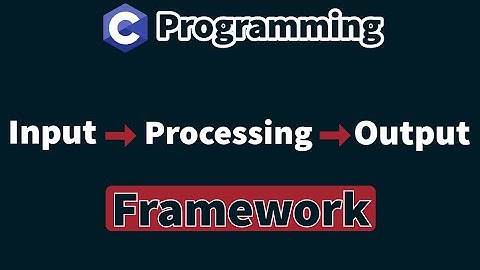 Input-Processing-Output Framework  | C Programming