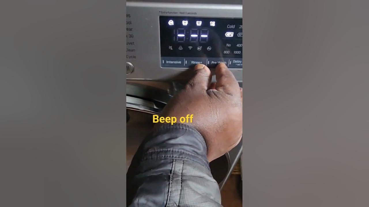 LG beep off settings #washer #silence