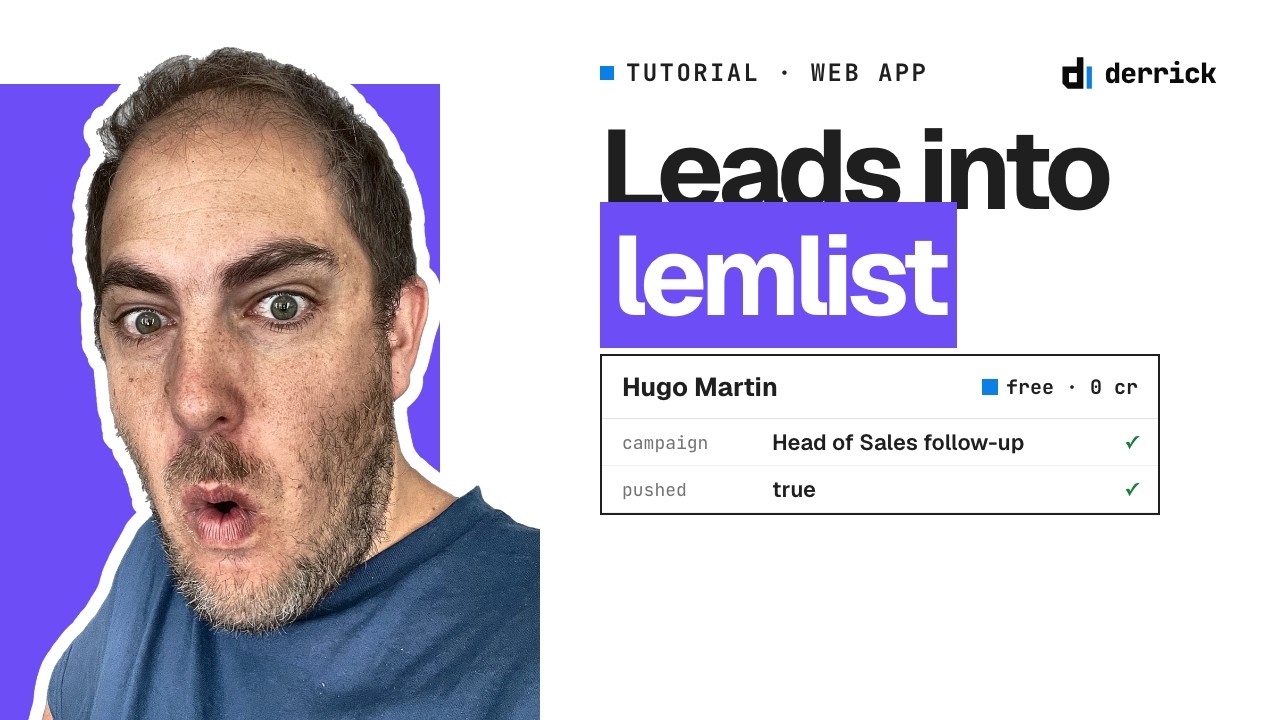 lemlist: push leads into a campaign with no CSV (tutorial)