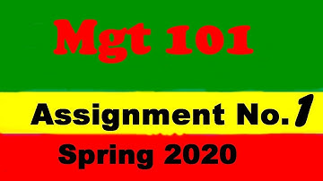 Mgt101 Assignment 1 solution 2020 | Mgt101 Assignment 1 Solution spring 2020 | vu Mgt101 assignment