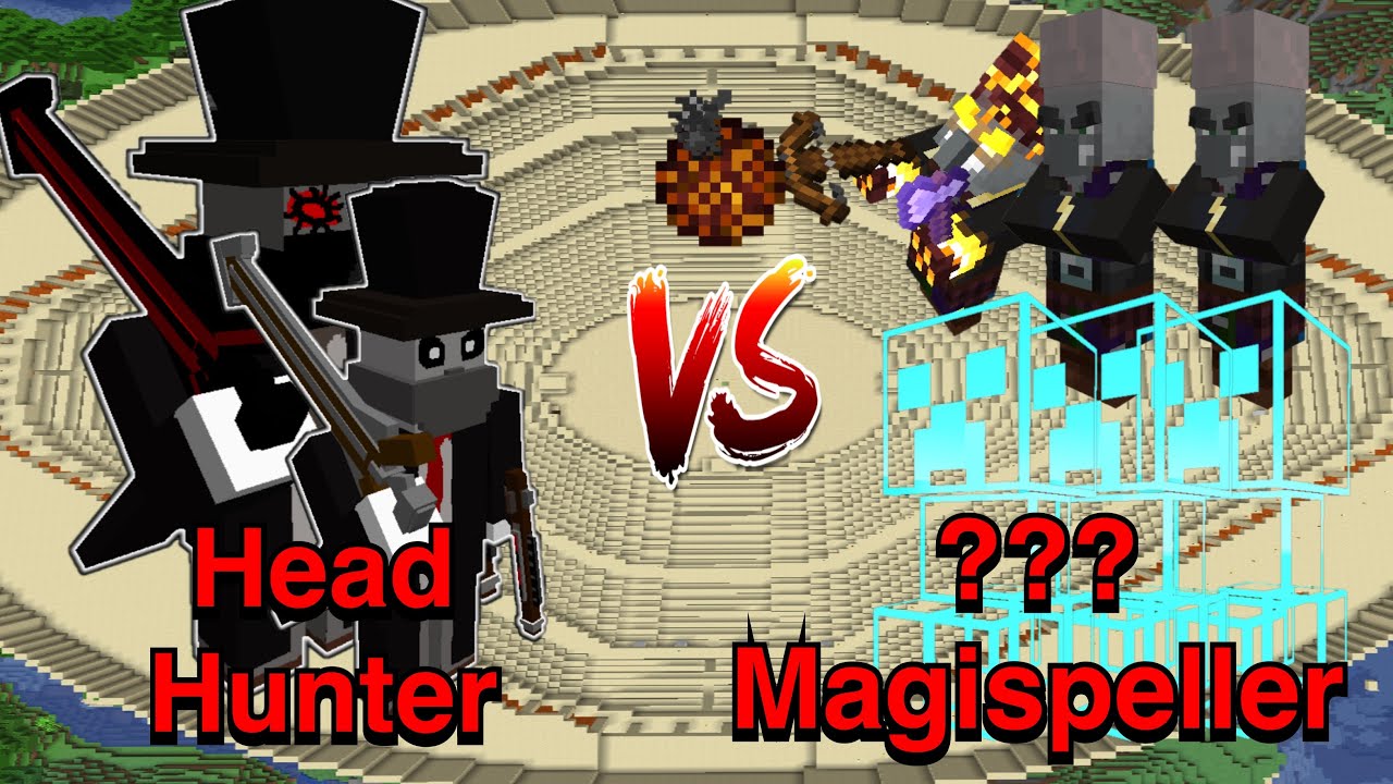 How Many Magispeller to Beat Headhunter | Minecraft |Mobs Battle