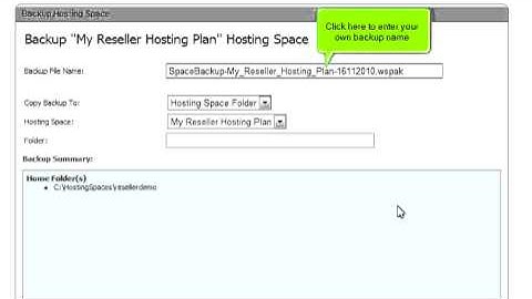 How to backup your hosting space in WebsitePanel (Reseller) - Canuck Internet Inc.