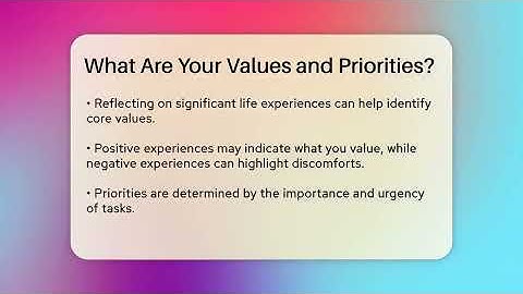 What Are Your Values and Priorities? | The Personal Growth Path