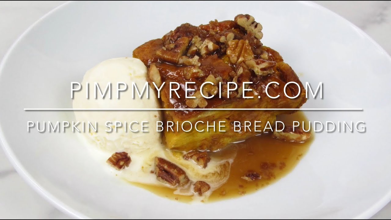 PUMPKIN SPICE BRIOCHE BREAD PUDDING - How to make this fluffy & delectable bread pudding!