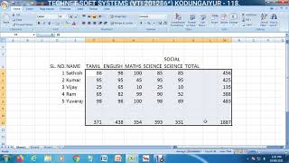 Excel - 1st Class (Border & Total) screenshot 5