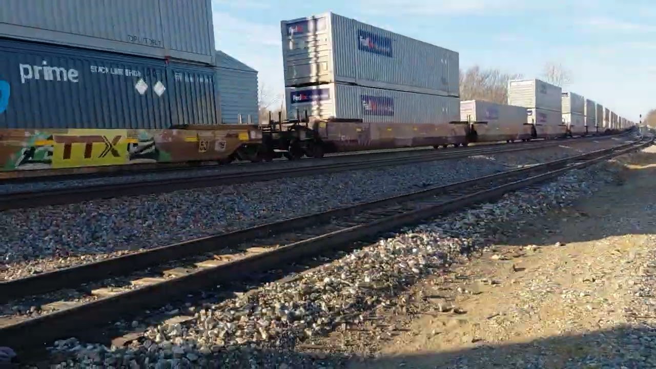 Railfan's Marceline Subdivision BNSF #3994 Lead Z - SBDWSP Double Stack Intermodal Hornshow 7x 