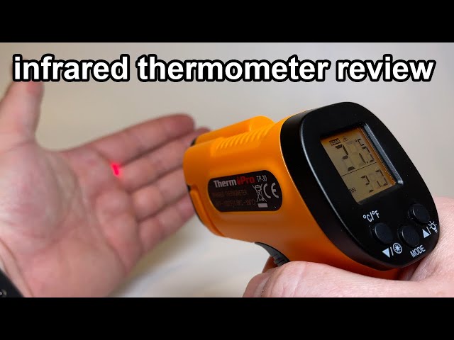 ThermoPro TP30 Infrared Thermometer Gun, Laser Thermometer for Cooking,  Pizza Oven, Griddle, Engine, HVAC, Laser Temperature Gun with Adjustable