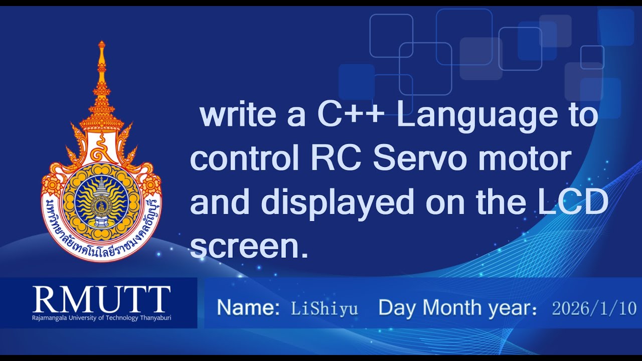 H3-1：write a C++ Language to control RC Servo motor and displayed on the LCD screen