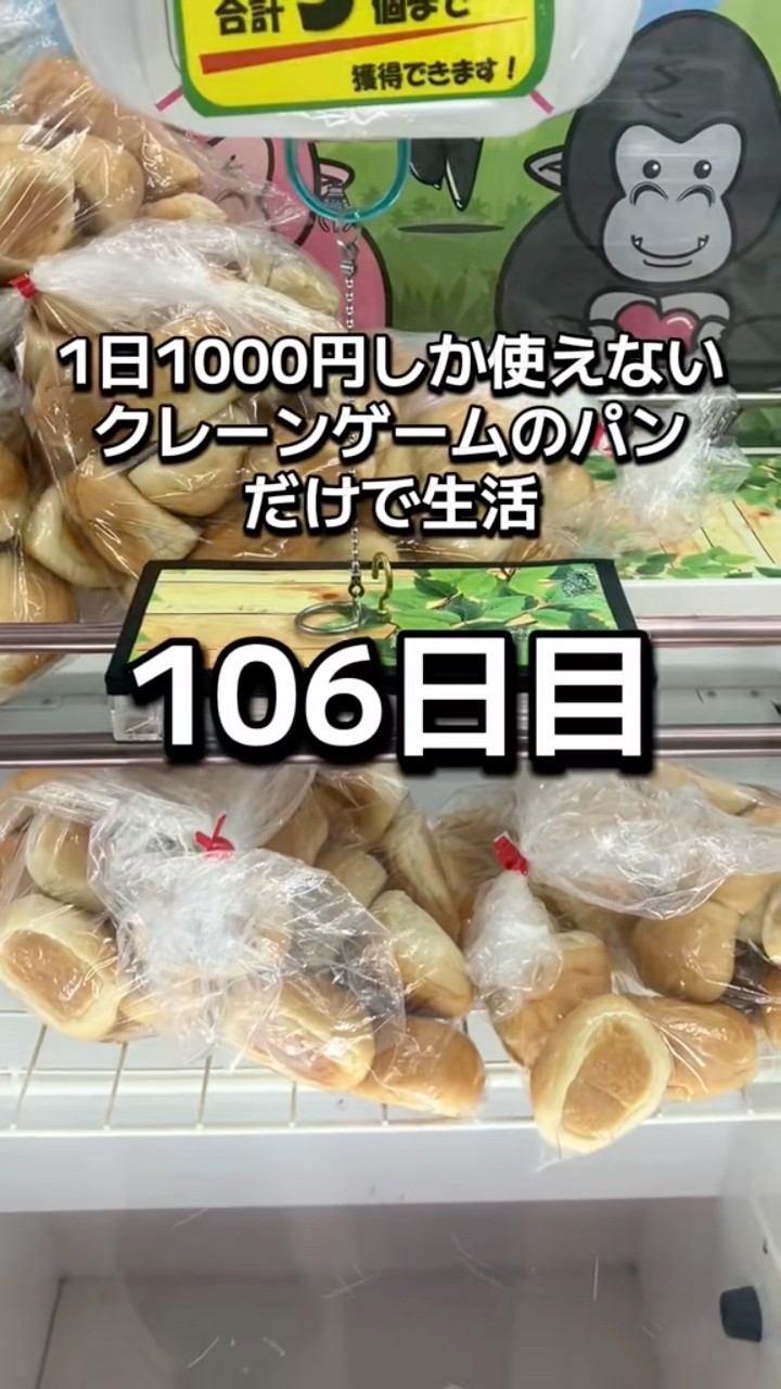 Day 106 of living solely on crane game prizes with a daily