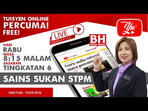 SAINS SUKAN SEM 1/U1 STPM, ULANG KAJI BAB 1 OLEH TICER RITA #73