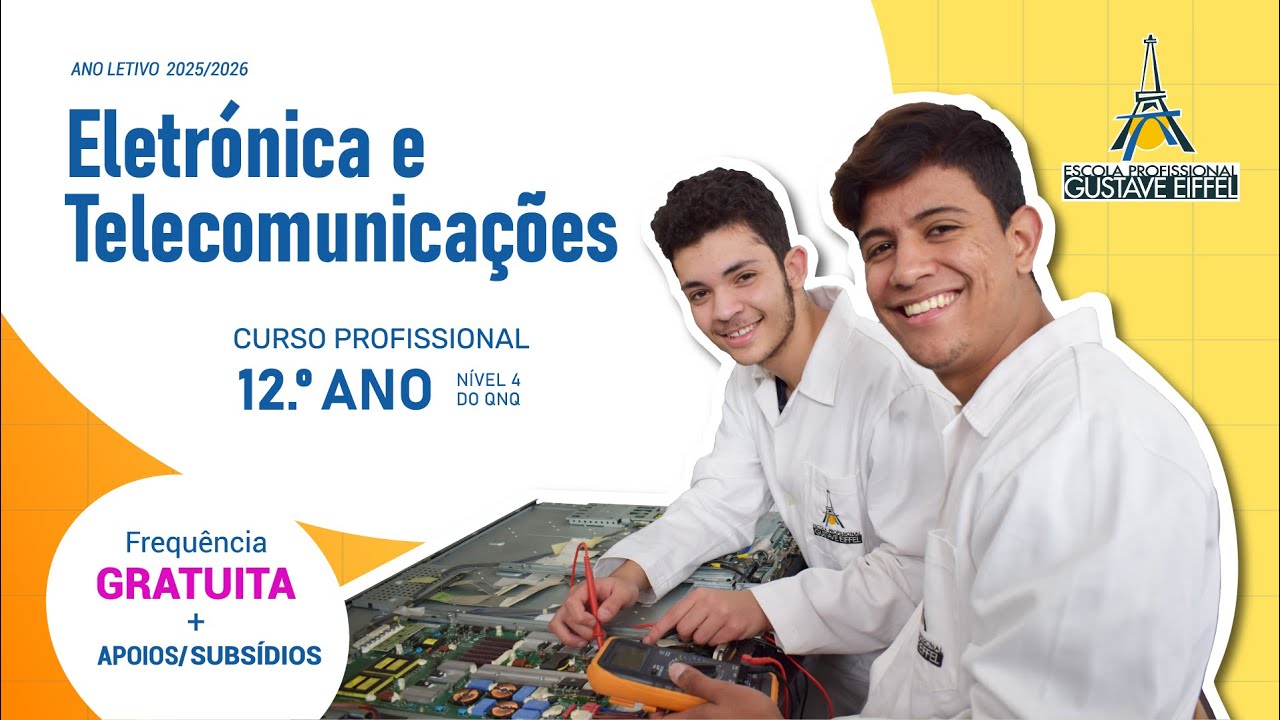 Curso Profissional - Técnico(a) de Eletrónica e Telecomunicações - YouTube