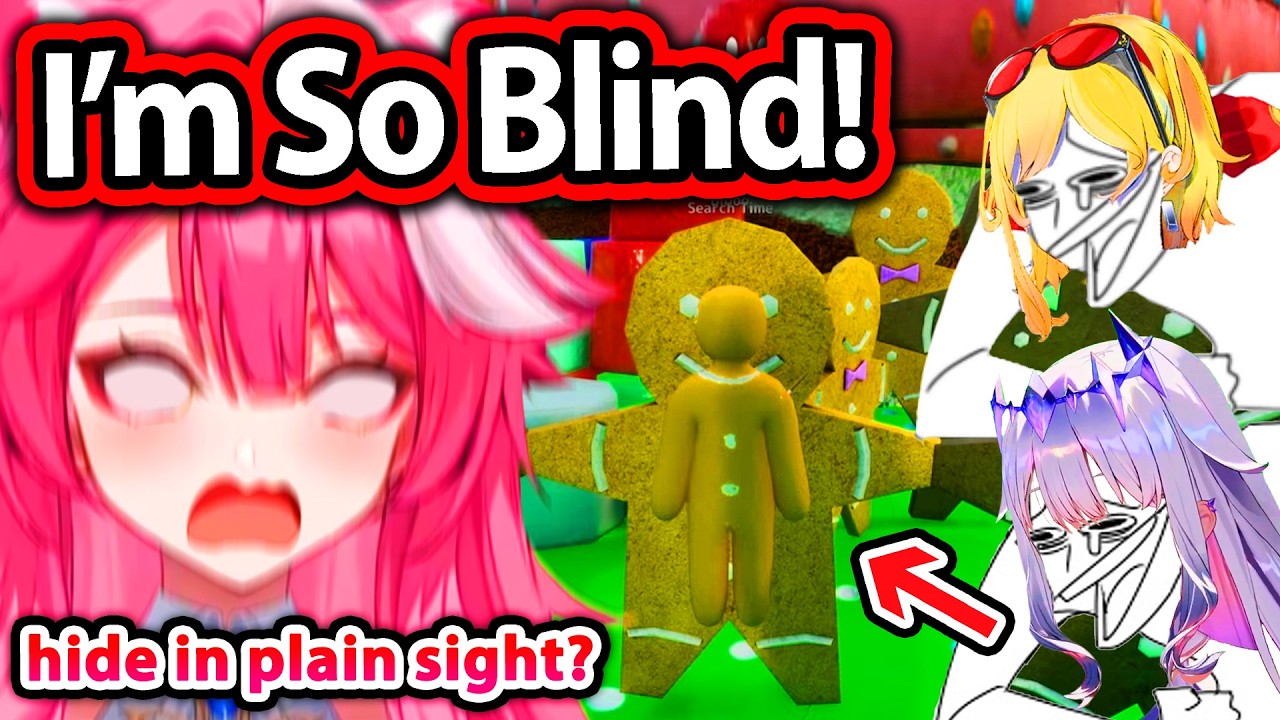 Biboo Outplays Raora multiple times by hiding in plain sight in Meccha Chameleon 【Hololive】