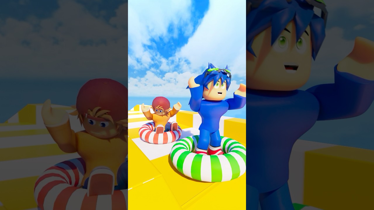 Speedy Sube a Un Tobogán De Agua en Roblox!