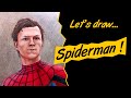 How to draw Spiderman ! Colored pencils timelapse