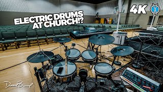 Using my electric kit in church! // Drum Vlog