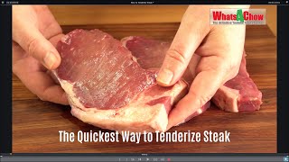The Quickest Way to Tenderize Steak  How to Tenderize Steak with a Meat Mallet