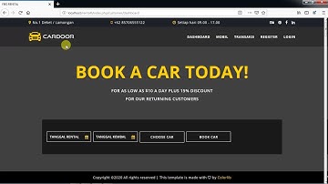 Demo aplikasi rental mobil dengan framework Codeigniter