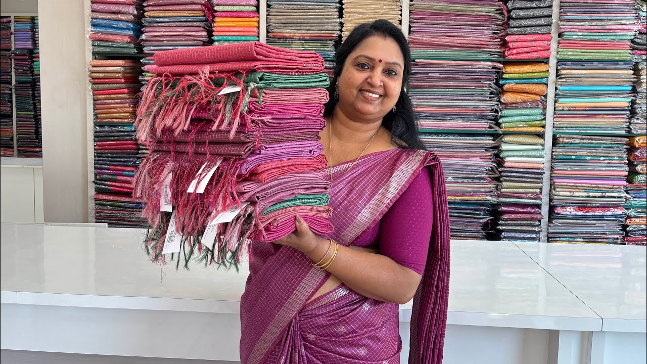 ഏറ്റവും കൂടുതൽ ചോദിച്ച Semi Tusser Sarees 9 Pastel കളറുകളിൽ 
