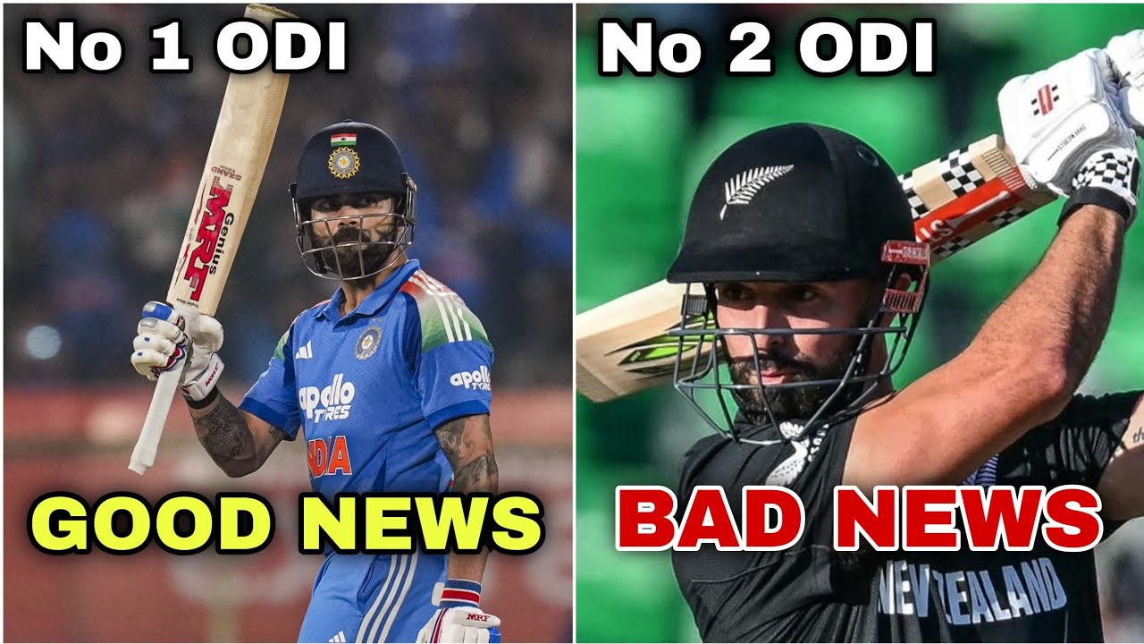 Virat Kohli No 1 ODI Batsman 🥲 | But Bad News Daryl Mitchell No 2 ODI Batter 😳 
