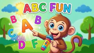 Preschool Learning Videos Abc Song With Colorful Alphabet Az Fun Videos Chinku Monkey