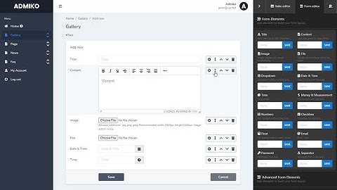 Admin panel generator (Laravel CRUD admin panel)