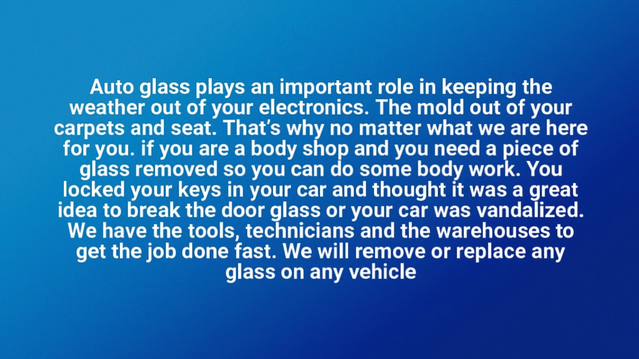 Car Windshield Replacement Jacksonville FL YouTube