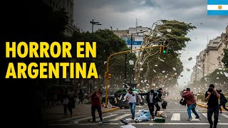 ¡ALERTA EN ARGENTINA! Vientos EXTREMOS golpean Buenos Aires. La Plata bajo fuertes ráfagas