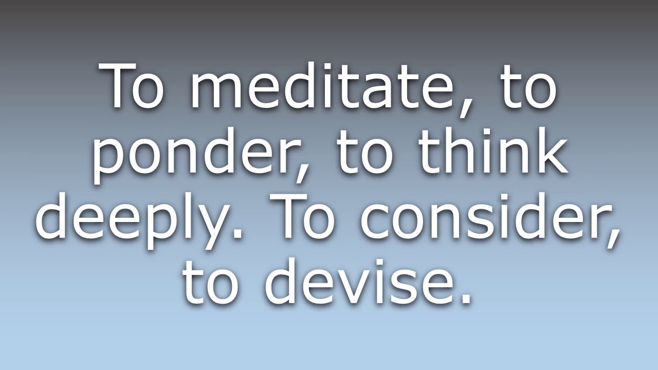 What does Cogitate mean?