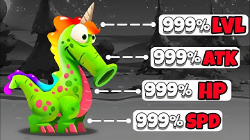 MAX LEVEL 999% Level Upgrade POWER-UP - DINO BASH 2