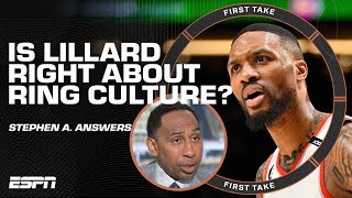 Damian Lillard said he doesn't enjoy what the NBA is becoming 👀 Stephen A. responds | First Take