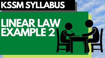 Add Maths KSSM Linear Law - HOTS Question Example 2