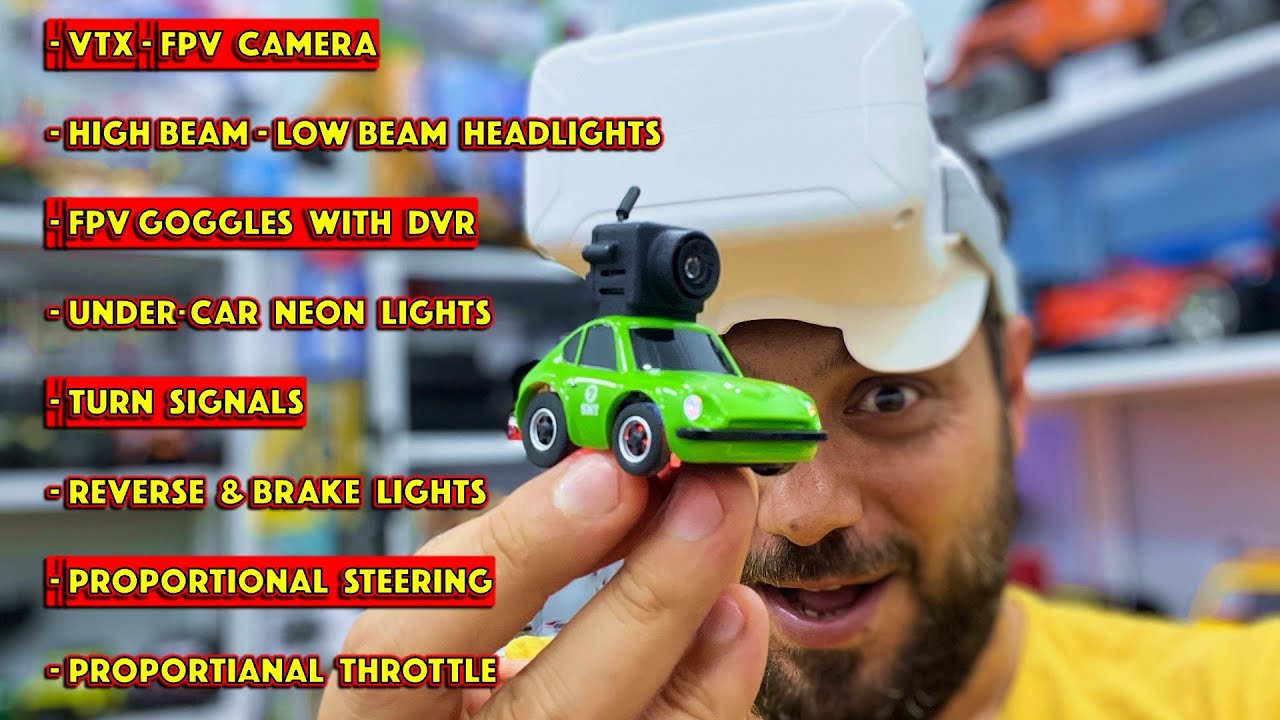 SNT Diatone Q25 Micro FPV RC Car размером с большой палец с очками DVR