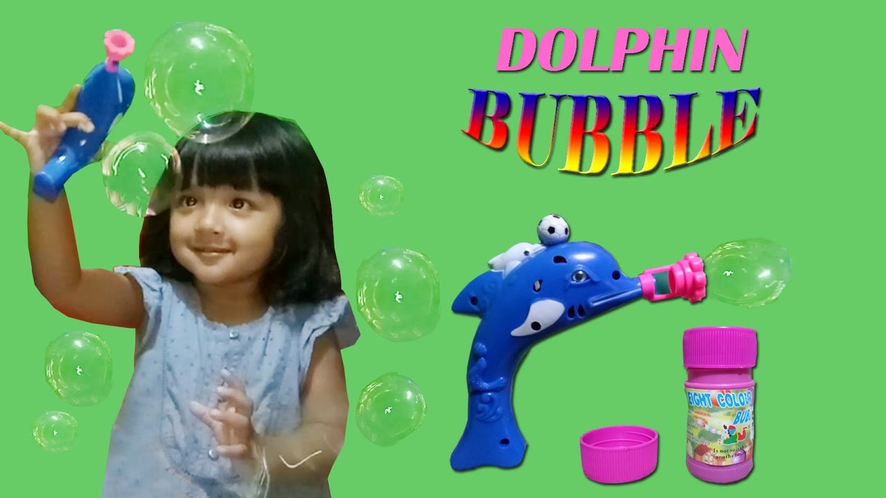 Dolphin Bubble Machine Gun Fun Toy Bermain Mainan Anak Balon Sabun バブルの