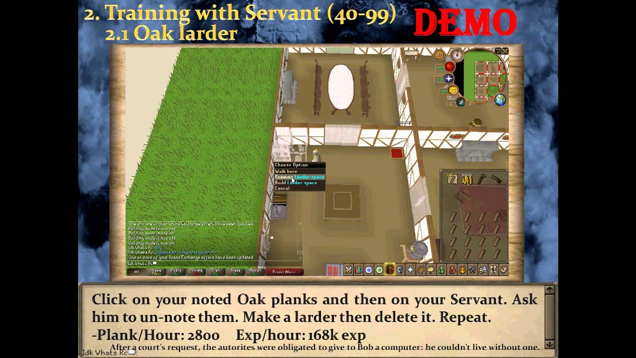 Runescape 15m Construction Xp In 2 Hours By Jakob