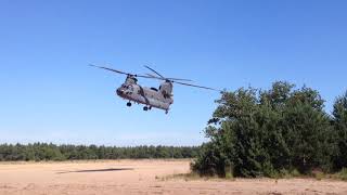 Low flying Chinooks