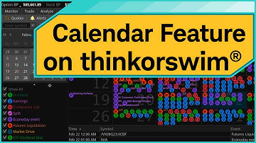 Using the Calendar on thinkorswim® desktop