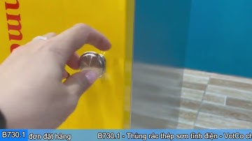 Thùng rác B730.1 - Thùng rác thép sơn tĩnh điện