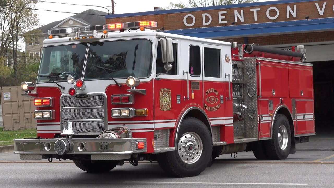 Fire Engine 282 Odenton Volunteer Fire Company Engine 282 Responding - YouTube