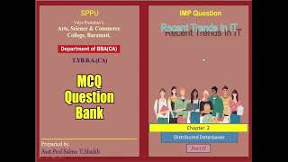 Famous Question Bank Chapter 2 Distributed databases Part 2 | TYBBA(CA) | CA - 603 Recent Trends in IT Net Worth