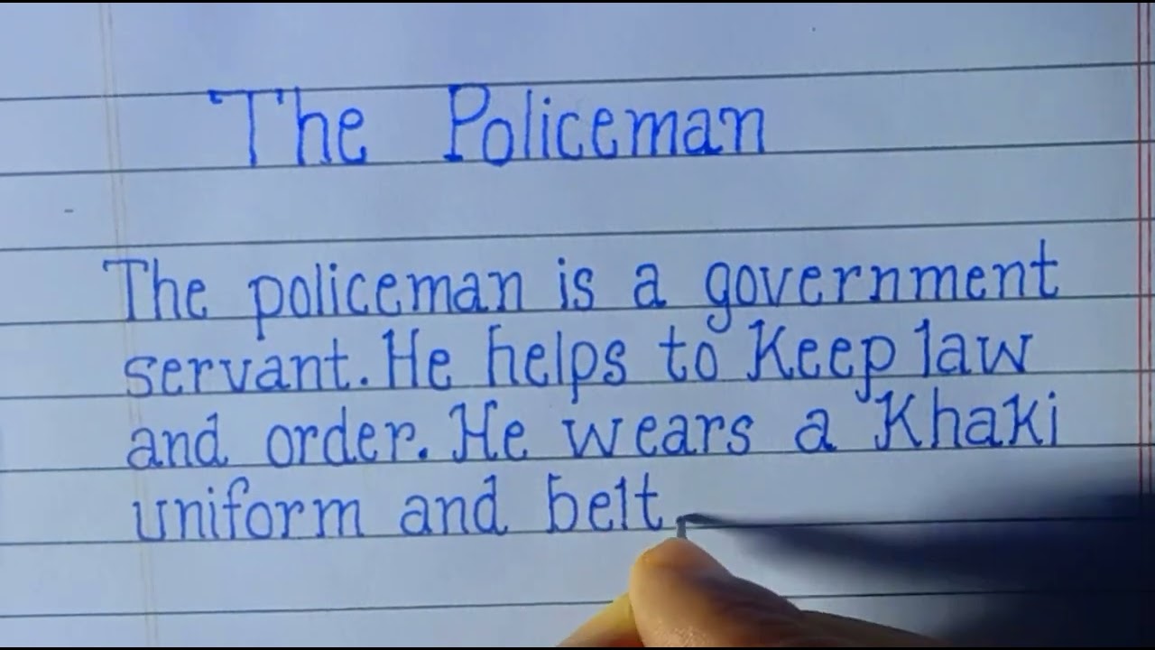 The Policeman Short essay in English