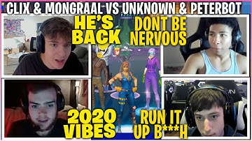 CLIX & Mongraal Challenge UNKNOWNXARMY & PeterBot To 3v3 BOXFIGHT Wager After 2 YEARS!  w/ BUCKE!