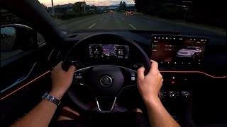 New Škoda Kodiaq 2024 2.0 Tdi, 150 Hp Night Pov Test Drive Carinik Amazing Ambient Light Options