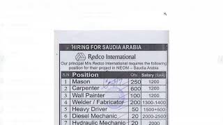 redco company hiring manpower for jobs in neom ksa