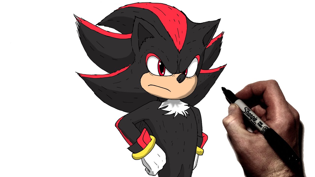 HOW TO DRAW SONIC'S SHADOW  How to Draw the Shadow from Sonic Movie - Sonic  The Hedgehog 