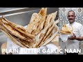 How to make plain butter garlic naan  naan recipe without yeast  3 types of naan without egg