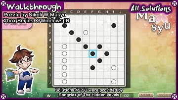 Walkthrough - Puzzle by Nikoli W Masyu (Xbox, Windows) - All Solutions