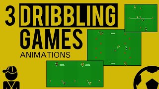 n°06 | 3 Dribbling Games  | Football - Soccer Training | Animations | U8 - U9 - U10 - U11 - U12 - .. screenshot 1