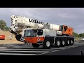 GRUAS LOZANO liebherr ltm 1130 5.1 + demag ac200. Montaje de pasarela peatonal